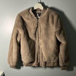 Fluffy warm fashion coat